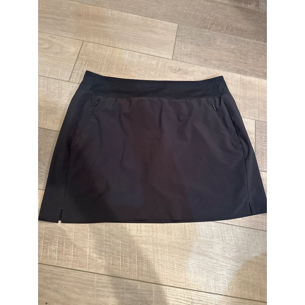 Athleta Womens Athletic Skort Size 16 Brown With Pockets & Inner Shorts